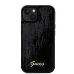 Guess Sequin Script Logo Zadní Kryt pro iPhone 15 Plus Black, GUHCP15MPSFDGSK