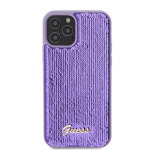 Guess Sequin Script Logo Zadní Kryt pro iPhone 12/12 Pro Purple, GUHCP12MPSFDGSU