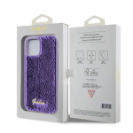 Guess Sequin Script Logo Zadní Kryt pro iPhone 12/12 Pro Purple, GUHCP12MPSFDGSU