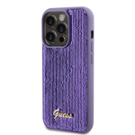 Guess Sequin Script Logo Zadní Kryt pro iPhone 14 Pro Max Purple, GUHCP14XPSFDGSU