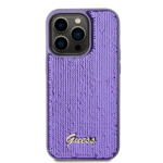 Guess Sequin Script Logo Zadní Kryt pro iPhone 14 Pro Max Purple, GUHCP14XPSFDGSU