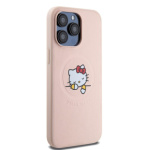 Hello Kitty PU Kitty Asleep Logo MagSafe Zadní Kryt pro iPhone 15 Pro Max Pink, HKHMP15XPMHSKP