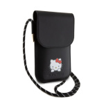 Hello Kitty PU Leather Daydreaming Logo Taška na Telefon Black, HKOWBSKCDKK