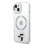 Karl Lagerfeld IML Karl and Choupette MagSafe Zadní Kryt pro iPhone 15 Transparent, KLHMP15SHNKCIT