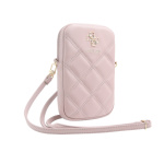 Guess PU Quilted 4G Metal Logo Taška na Telefon se Zipem Pink, GUWBZPSQSSGP