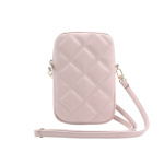 Guess PU Quilted 4G Metal Logo Taška na Telefon se Zipem Pink, GUWBZPSQSSGP