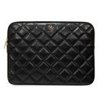 Guess PU Quilted 4G Metal Logo Obal na Notebook 13/14" Black, GUCS14ZPSQSSGK