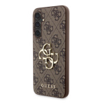 Guess PU 4G Metal Logo Zadní Kryt pro Samsung Galaxy S23 FE Brown, GUHCS23FE4GMGBR