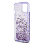 Guess PC/TPU Liquid Glitter Gold Stripe Zadní Kryt pro iPhone 15 Purple, GUHCP15SLFCSEGU