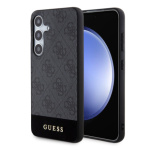 Guess PU 4G Stripe Zadní Kryt pro Samsung Galaxy S24 Grey, GUHCS24SG4GLGR