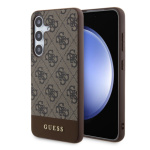 Guess PU 4G Stripe Zadní Kryt pro Samsung Galaxy S24+ Brown, GUHCS24MG4GLBR