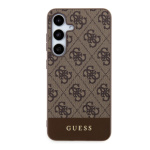 Guess PU 4G Stripe Zadní Kryt pro Samsung Galaxy S24+ Brown, GUHCS24MG4GLBR