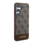 Guess PU 4G Stripe Zadní Kryt pro Samsung Galaxy S24+ Brown, GUHCS24MG4GLBR