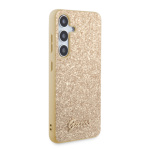 Guess PC/TPU Glitter Flakes Metal Logo Zadní Kryt pro Samsung Galaxy S24+ Gold, GUHCS24MHGGSHD