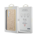 Guess PC/TPU Glitter Flakes Metal Logo Zadní Kryt pro Samsung Galaxy S24+ Gold, GUHCS24MHGGSHD