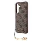 Guess 4G Charm Zadní Kryt pro Samsung Galaxy S24 Brown, GUHCS24SGF4GBR