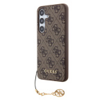 Guess 4G Charm Zadní Kryt pro Samsung Galaxy S24+ Brown, GUHCS24MGF4GBR