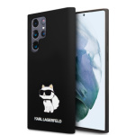 Karl Lagerfeld Liquid Silicone Choupette NFT Zadní Kryt pro Samsung Galaxy S24 Ultra Black, KLHCS24LSNCHBCK