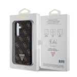 Guess PU Leather 4G Triangle Metal Logo Zadní Kryt pro Samsung Galaxy S24+ Black, GUHCS24MPG4GPK