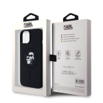 Karl Lagerfeld Liquid Silicone Karl and Choupette Magsafe Zadní Kryt pro iPhone 15 Black, KLHMP15SSCMKCRHK