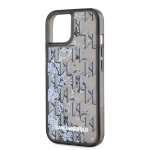 Karl Lagerfeld Liquid Glitter Monogram Gradient Zadní Kryt pro iPhone 14 Black, KLHCP14SLKLGKCCK