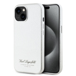 Karl Lagerfeld Grained PU Hotel RSG Zadní Kryt pro iPhone 15 Grey, KLHCP15SPGWCMKHG