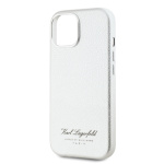 Karl Lagerfeld Grained PU Hotel RSG Zadní Kryt pro iPhone 15 Grey, KLHCP15SPGWCMKHG