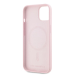 Karl Lagerfeld Liquid Silicone Double Heads Magsafe Zadní Kryt pro iPhone 14 Pink, KLHMP14SSKCHPPLP