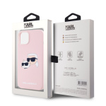 Karl Lagerfeld Liquid Silicone Double Heads Magsafe Zadní Kryt pro iPhone 14 Pink, KLHMP14SSKCHPPLP