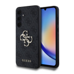 Guess PU 4G Metal Logo Zadní Kryt pro Samsung Galaxy A35 5G Grey, GUHCSA354GMGGR