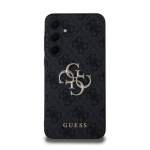 Guess PU 4G Metal Logo Zadní Kryt pro Samsung Galaxy A35 5G Grey, GUHCSA354GMGGR