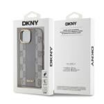 DKNY PU Leather Checkered Pattern Magsafe Zadní Kryt pro iPhone 15 Beige, DKHMP15SPCPVSLE