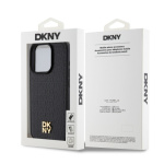 DKNY PU Leather Repeat Pattern Stack Logo Magsafe Zadní Kryt pro iPhone 13 Pro Max Black, DKHMP13XPSHRPSK