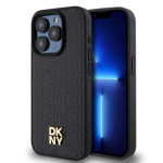 DKNY PU Leather Repeat Pattern Stack Logo Magsafe Zadní Kryt pro iPhone 14 Pro Max Black, DKHMP14XPSHRPSK