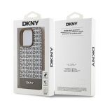 DKNY PU Leather Repeat Pattern Bottom Stripe MagSafe Zadní Kryt pro iPhone 12/12 Pro Brown, DKHMP12MPSOSPW