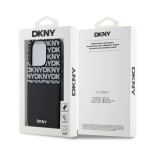 DKNY PU Leather Repeat Pattern Card Pocket Zadní Kryt pro iPhone 14 Pro Black, DKHCP14LPCRTHLK