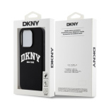 DKNY Liquid Silicone Arch Logo MagSafe Zadní Kryt pro iPhone 15 Pro Black, DKHMP15LSNYACH