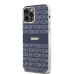 DKNY PC/TPU Repeat Pattern Tonal Stripe Magsafe Zadní Kryt pro iPhone 12/12 Pro Blue, DKHMP12MHRHSEB