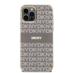 DKNY PC/TPU Repeat Pattern Tonal Stripe Magsafe Zadní Kryt pro iPhone 12/12 Pro Beige, DKHMP12MHRHSEE