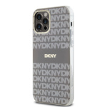 DKNY PC/TPU Repeat Pattern Tonal Stripe Magsafe Zadní Kryt pro iPhone 12/12 Pro Beige, DKHMP12MHRHSEE