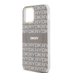 DKNY PC/TPU Repeat Pattern Tonal Stripe Magsafe Zadní Kryt pro iPhone 12/12 Pro Beige, DKHMP12MHRHSEE