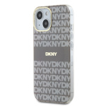 DKNY PC/TPU Repeat Pattern Tonal Stripe Magsafe Zadní Kryt pro iPhone 13 Beige, DKHMP13MHRHSEE