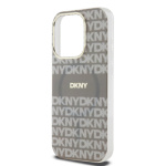 DKNY PC/TPU Repeat Pattern Tonal Stripe Magsafe Zadní Kryt pro iPhone 13 Pro Max Beige, DKHMP13XHRHSEE