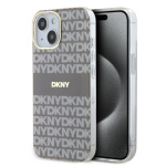 DKNY PC/TPU Repeat Pattern Tonal Stripe Magsafe Zadní Kryt pro iPhone 14 Beige, DKHMP14SHRHSEE