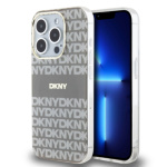 DKNY PC/TPU Repeat Pattern Tonal Stripe Magsafe Zadní Kryt pro iPhone 14 Pro Max Beige, DKHMP14XHRHSEE