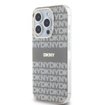 DKNY PC/TPU Repeat Pattern Tonal Stripe Magsafe Zadní Kryt pro iPhone 14 Pro Max Beige, DKHMP14XHRHSEE