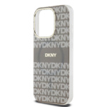 DKNY PC/TPU Repeat Pattern Tonal Stripe Magsafe Zadní Kryt pro iPhone 15 Pro Max Beige, DKHMP15XHRHSEE