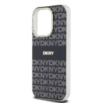 DKNY PC/TPU Repeat Pattern Tonal Stripe Magsafe Zadní Kryt pro iPhone 13 Pro Black, DKHMP13LHRHSEK