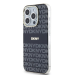 DKNY PC/TPU Repeat Pattern Tonal Stripe Magsafe Zadní Kryt pro iPhone 13 Pro Max Black, DKHMP13XHRHSEK