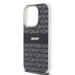 DKNY PC/TPU Repeat Pattern Tonal Stripe Magsafe Zadní Kryt pro iPhone 14 Pro Max Black, DKHMP14XHRHSEK